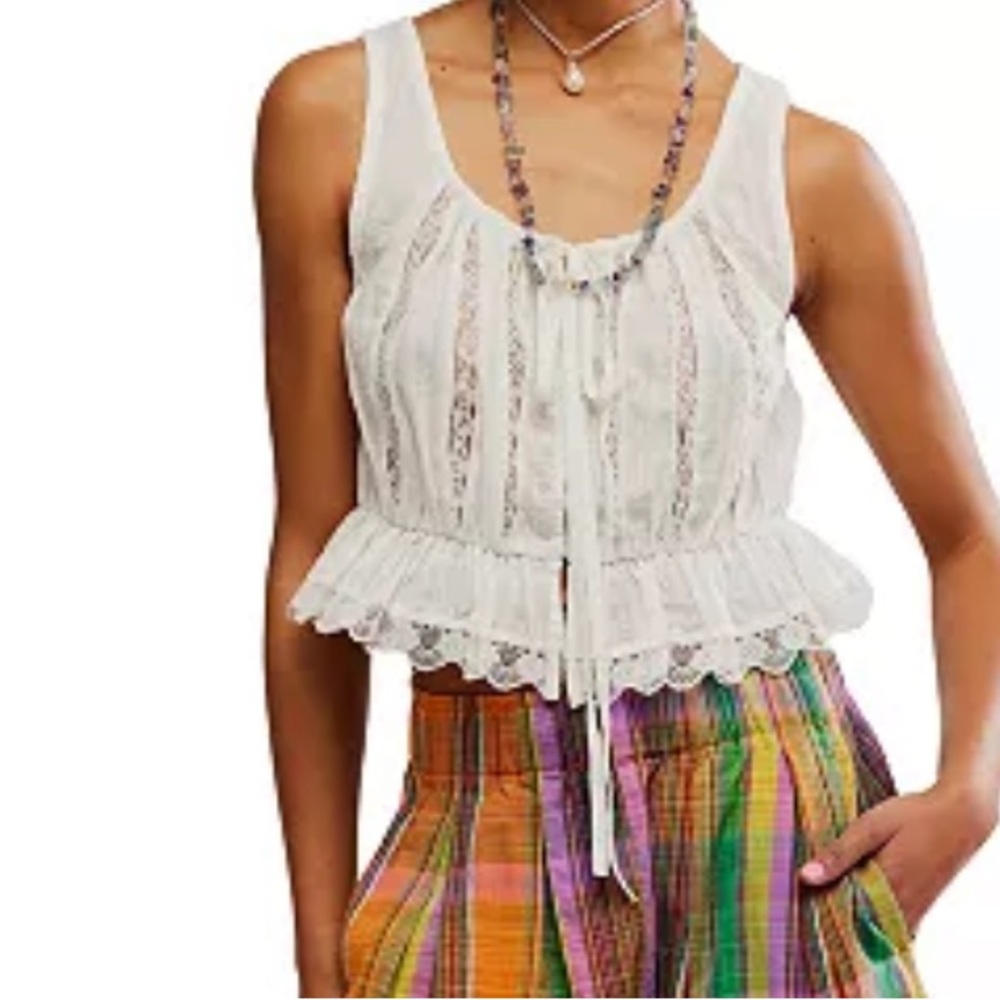 Free people Alana Lace Tank Top